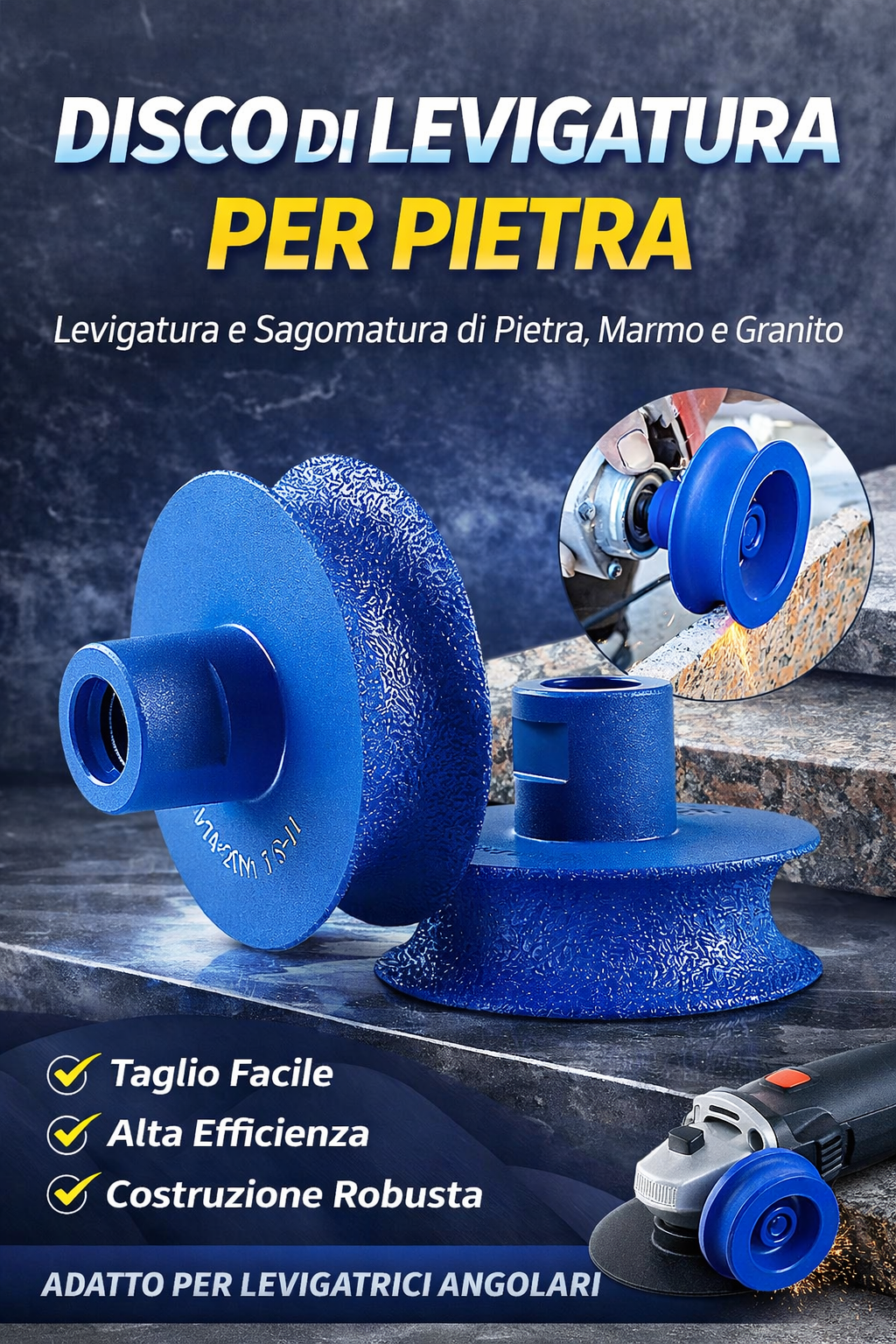 Disco di Levigatura per Pietra – Bordi e Angoli Lisci