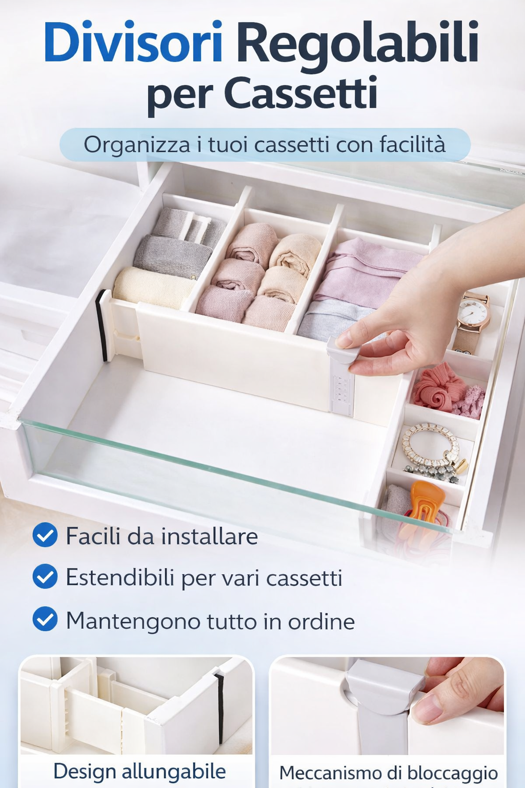 Divisori Regolabili per Cassetti