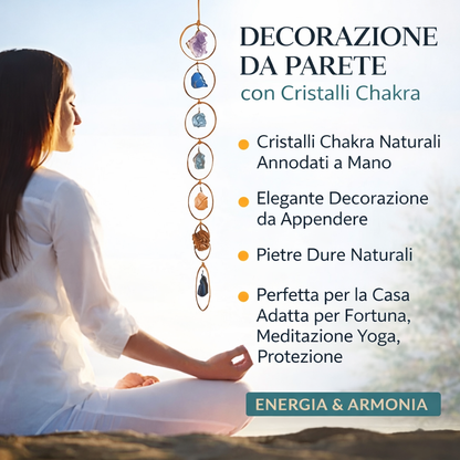Decorazione da Parete con Cristalli dei Sette Chakra
