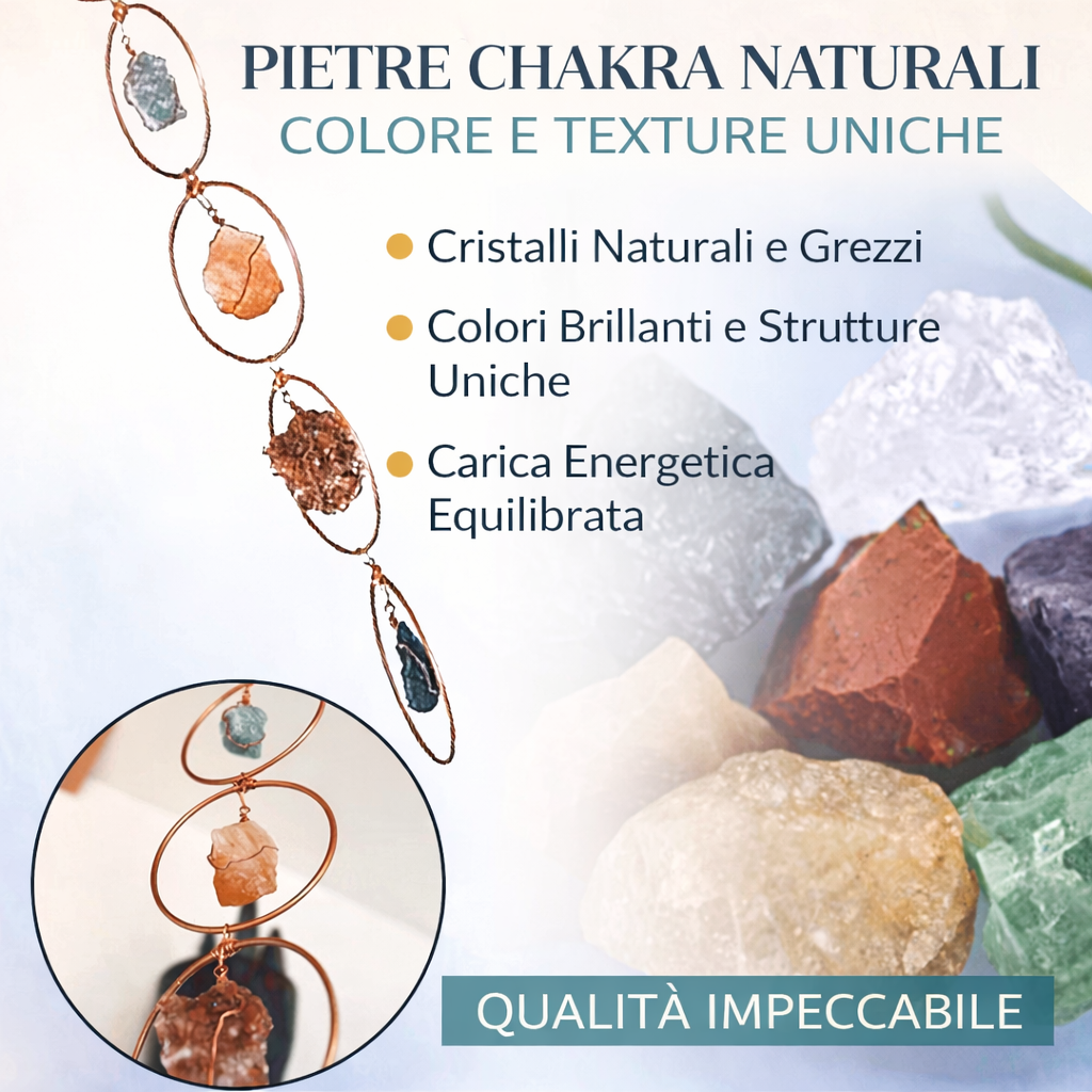 Decorazione da Parete con Cristalli dei Sette Chakra