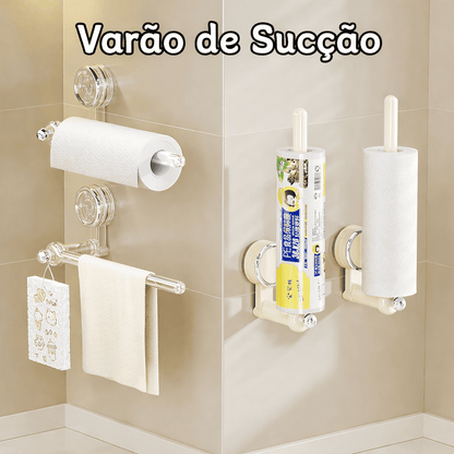 Asta appendiabiti multifunzione a ventosa