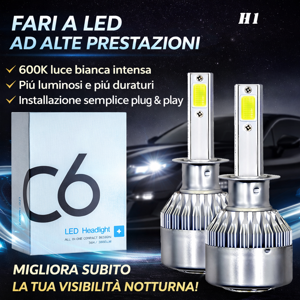 Set di lampadine a LED per fari dell’auto