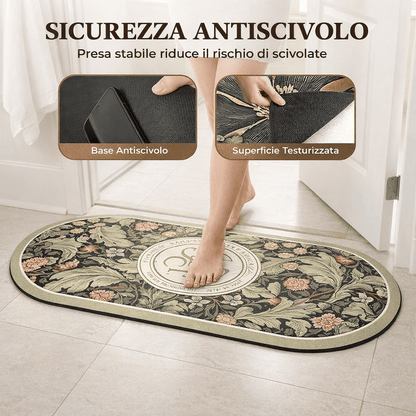 Tappetino da bagno ovale super assorbente antiscivolo