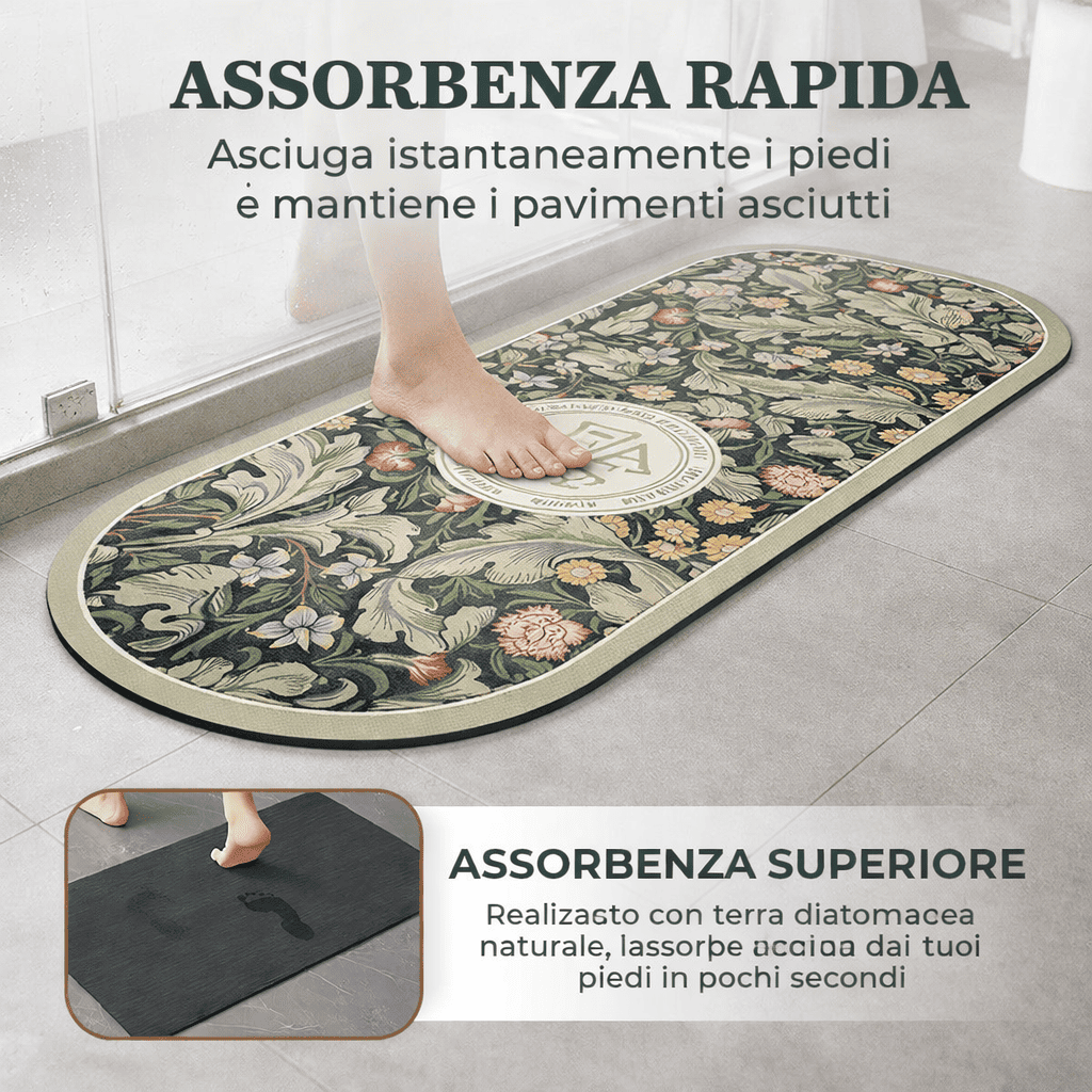 Tappetino da bagno ovale super assorbente antiscivolo