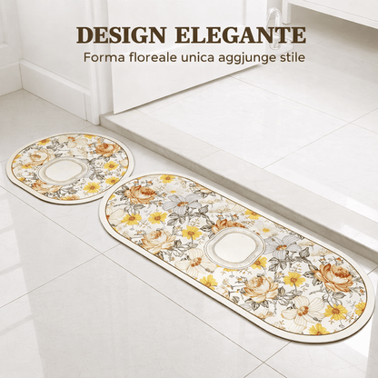 Tappetino da bagno ovale super assorbente antiscivolo