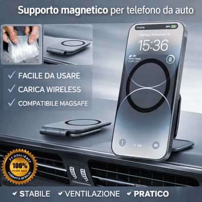 Supporto magnetico per telefono da auto