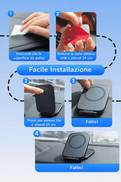 Supporto magnetico per telefono da auto