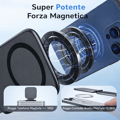 Supporto magnetico per telefono da auto