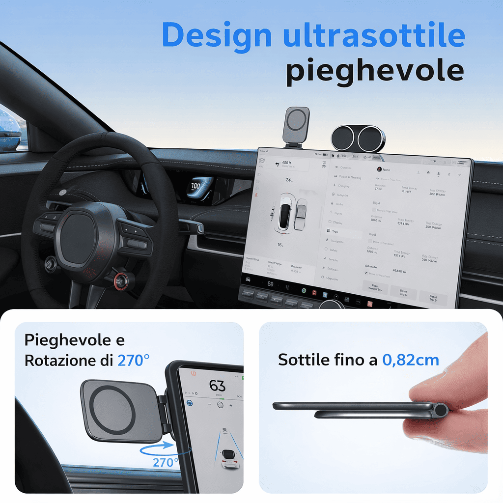 Supporto magnetico per telefono da auto
