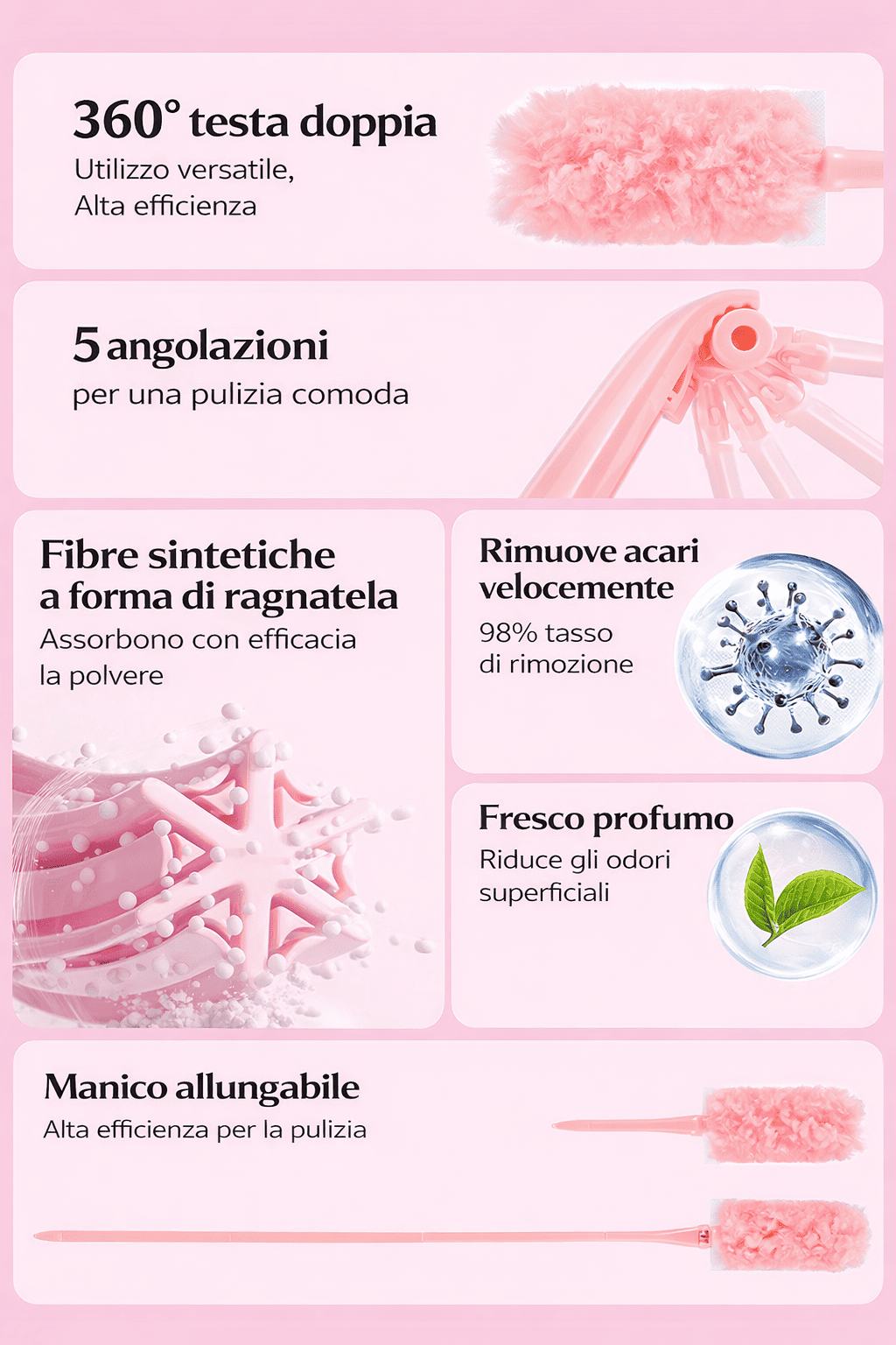 Spolverino ad assorbimento elettrostatico