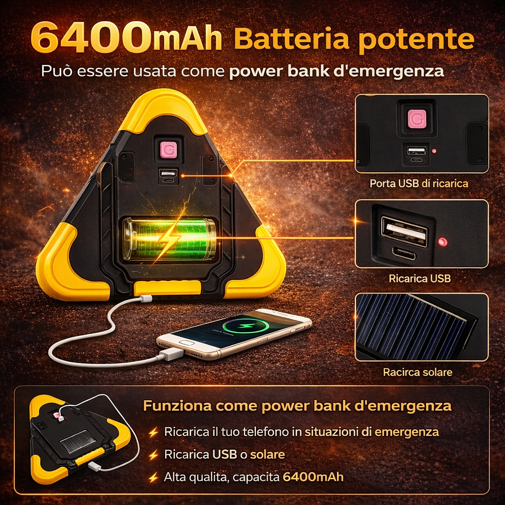 Luce di emergenza a energia solare
