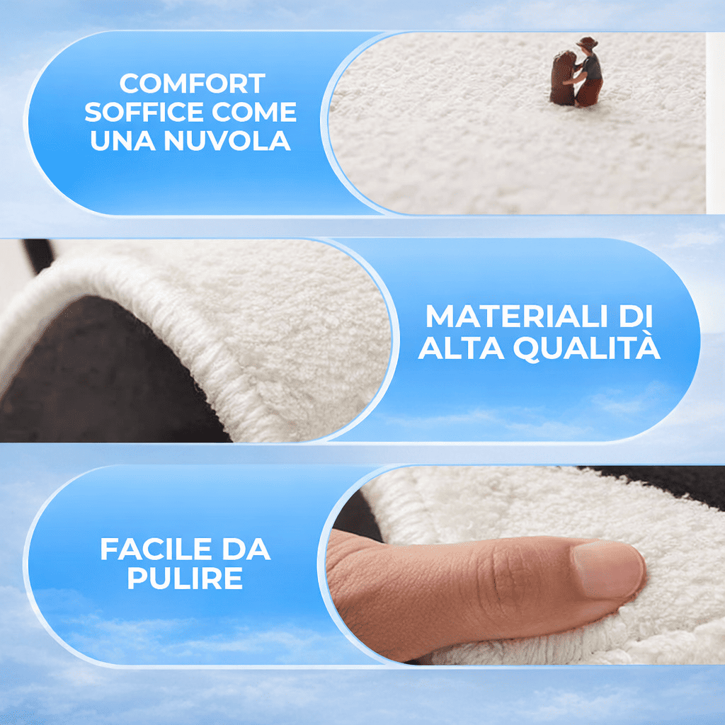 Tappeto morbido con motivo floreale irregolare