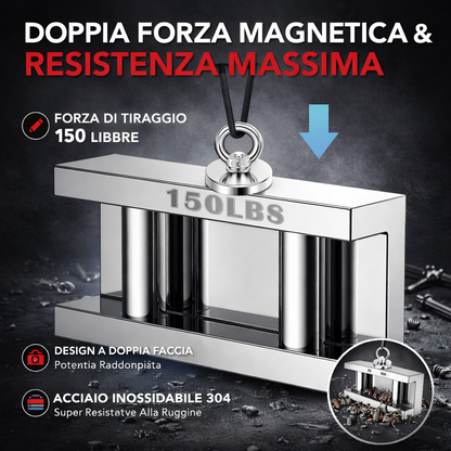 Magnete extra forte per recupero oggetti metallici