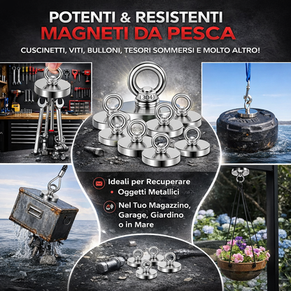 Magnete extra forte per recupero oggetti metallici