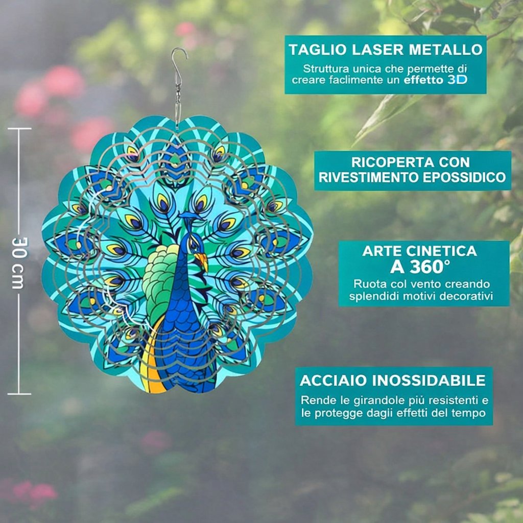 Campana a Vento Rotante 3D Decorativa