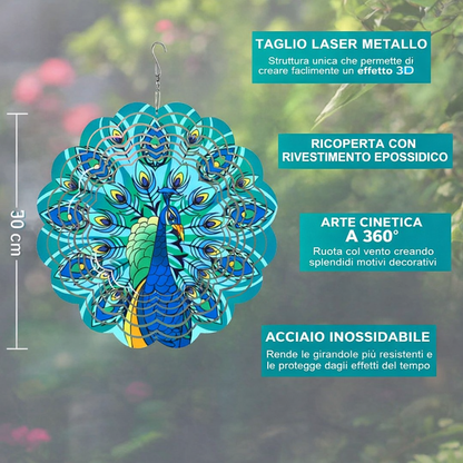 Campana a Vento Rotante 3D Decorativa