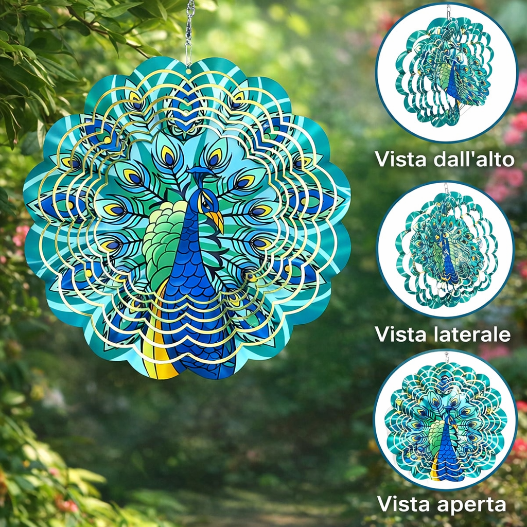 Campana a Vento Rotante 3D Decorativa