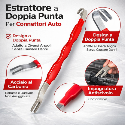 Estrattore per Connettori Elettrici Auto a Doppia Punta