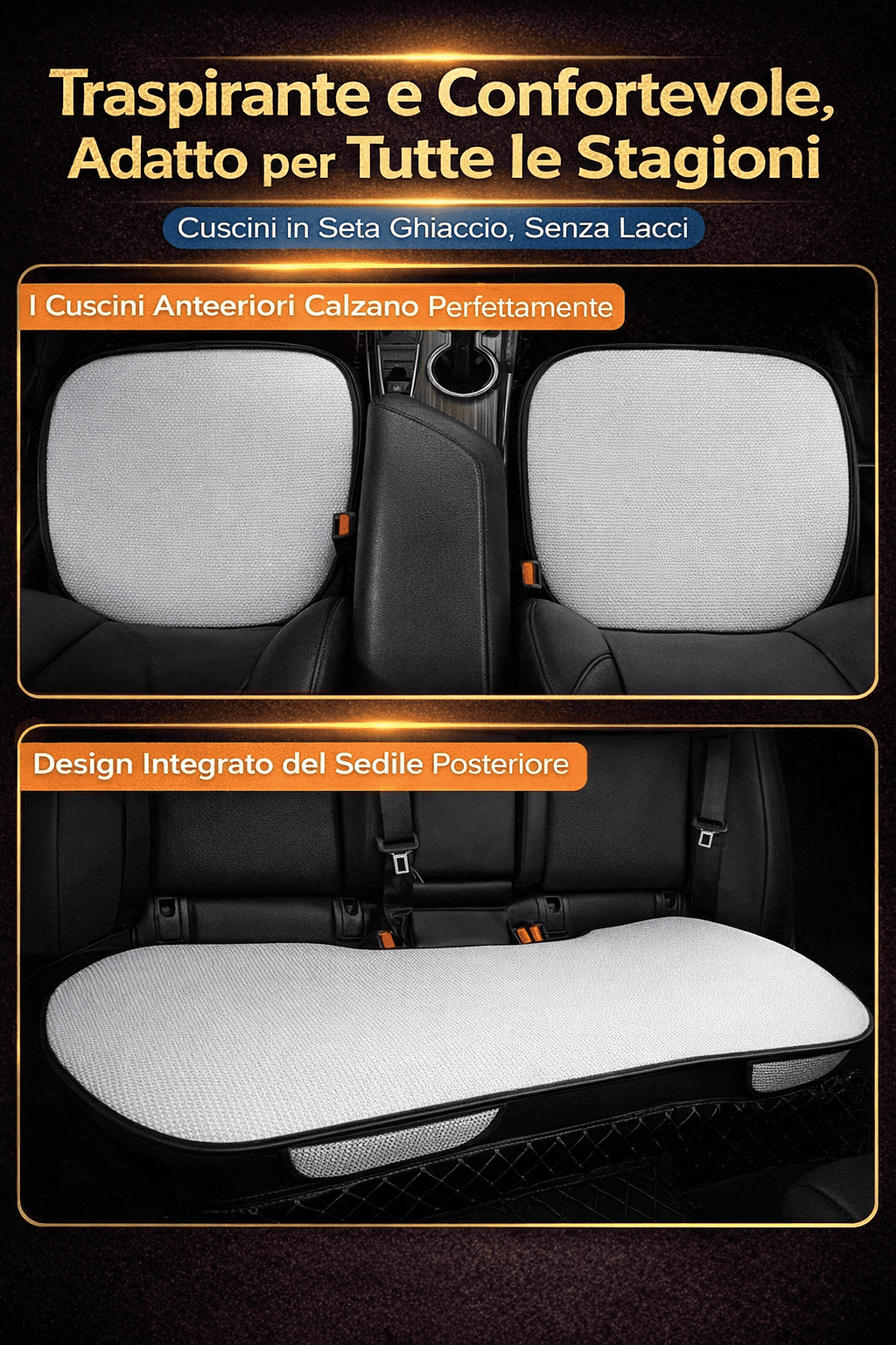 Coprisedili Auto Traspiranti e Antiscivolo