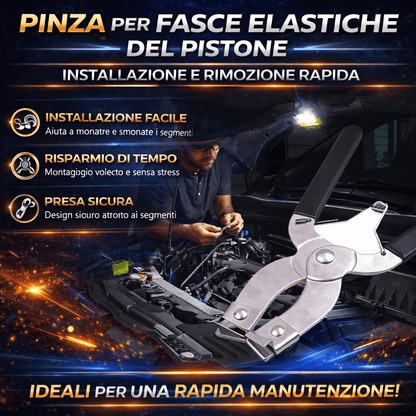 Pinza per fasce elastiche del pistone