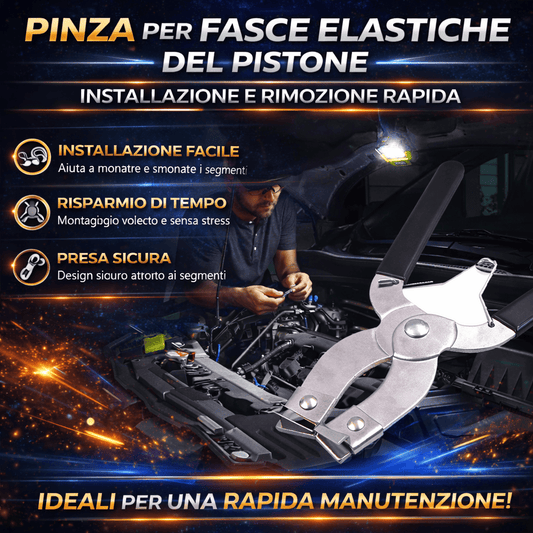 Pinza per fasce elastiche del pistone