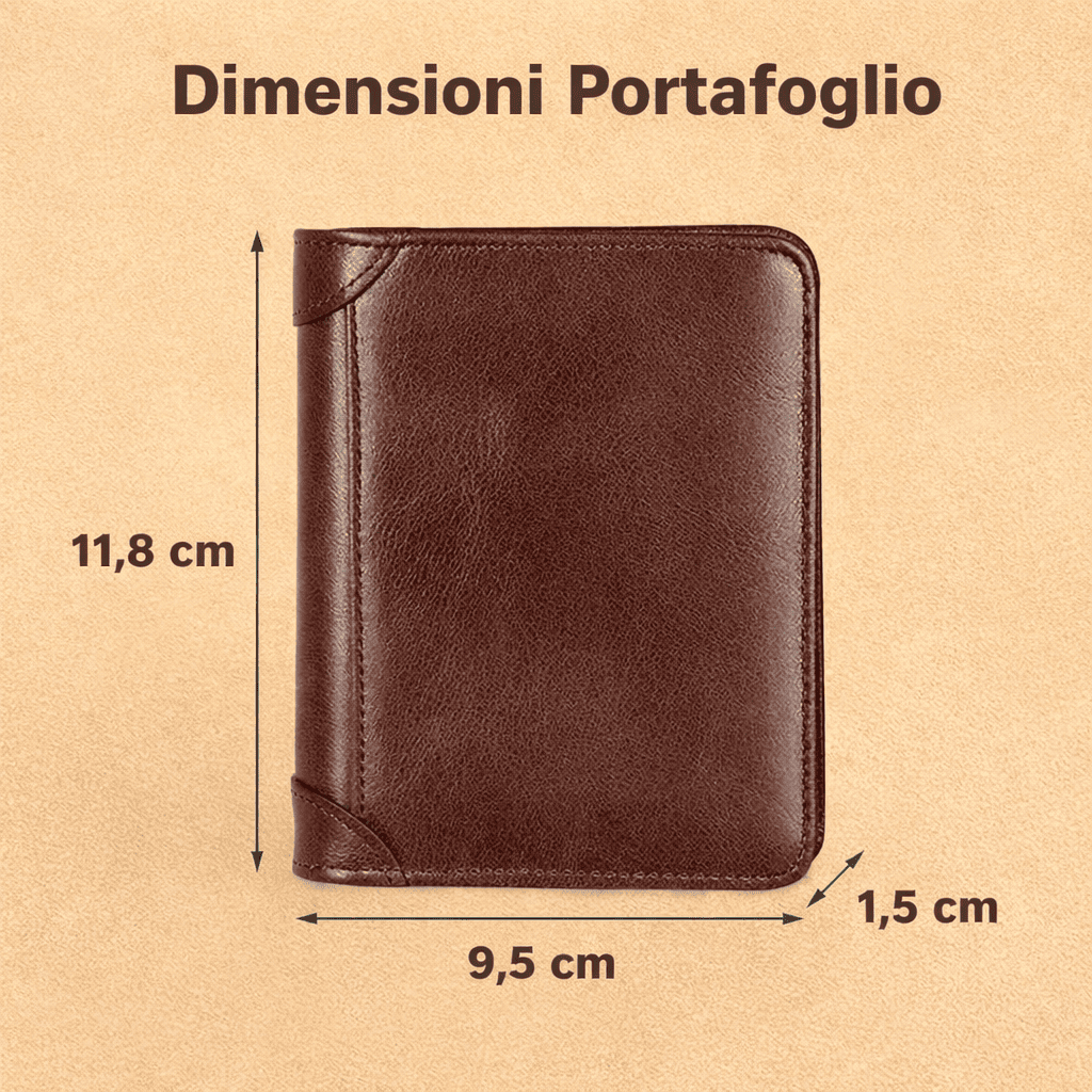 Nuovo portafoglio antifurto da uomo in vera pelle