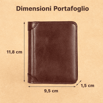 Nuovo portafoglio antifurto da uomo in vera pelle