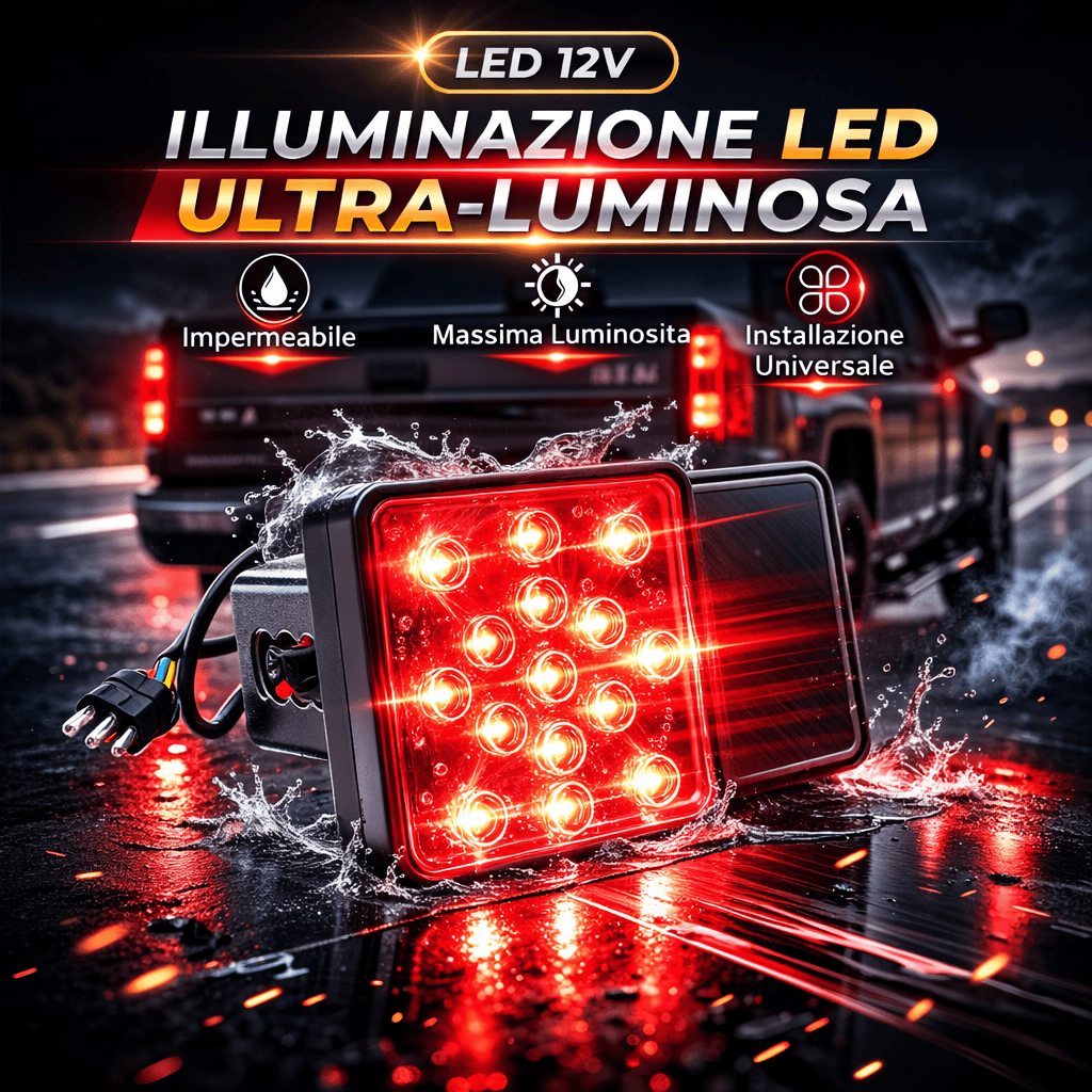 Luce Freno LED Universale 12V per Rimorchio