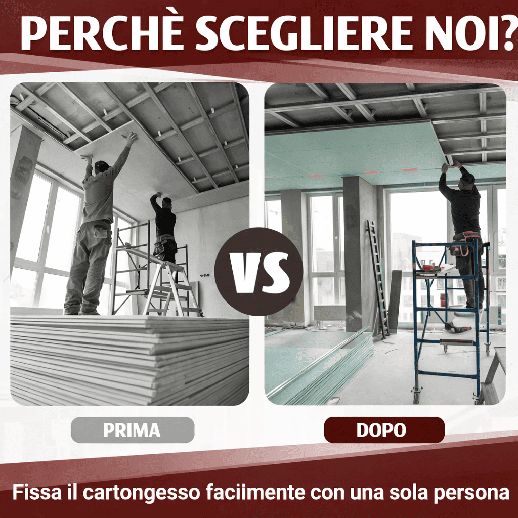 Ferramenta Rinforzata per l’Installazione del Cartongesso
