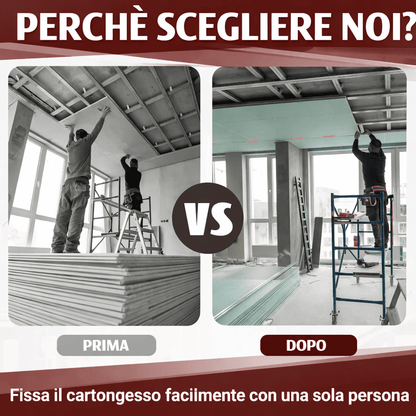 Ferramenta Rinforzata per l’Installazione del Cartongesso