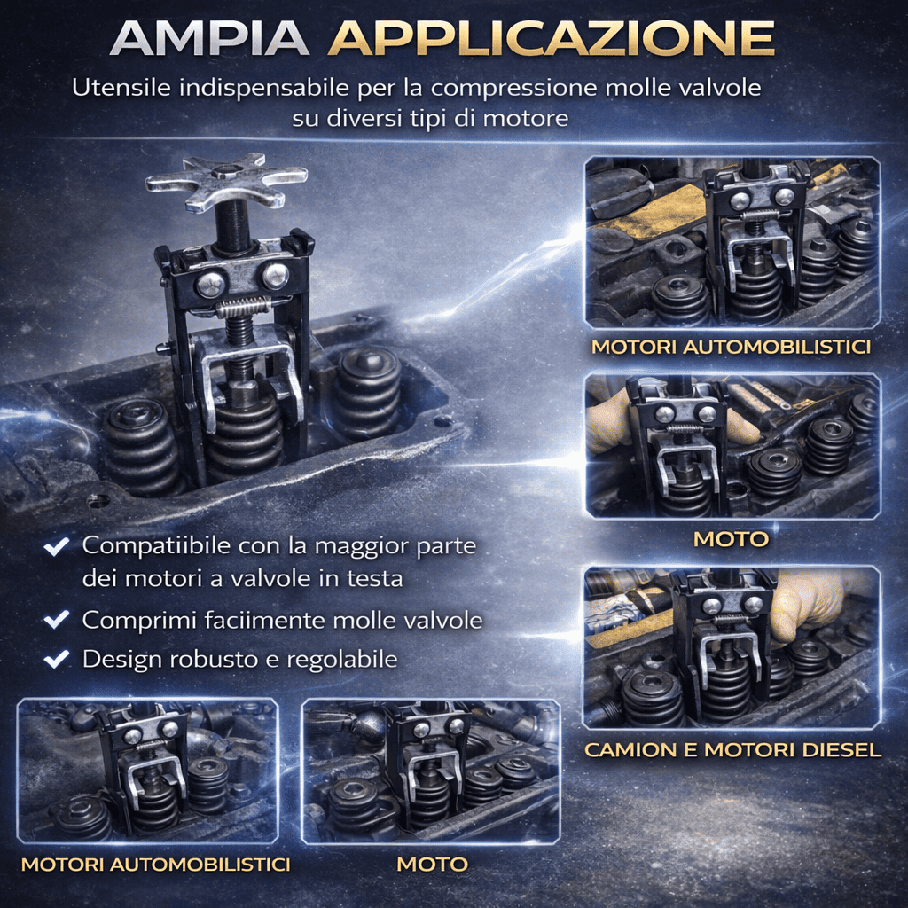 Compressore per molle delle valvole in testa