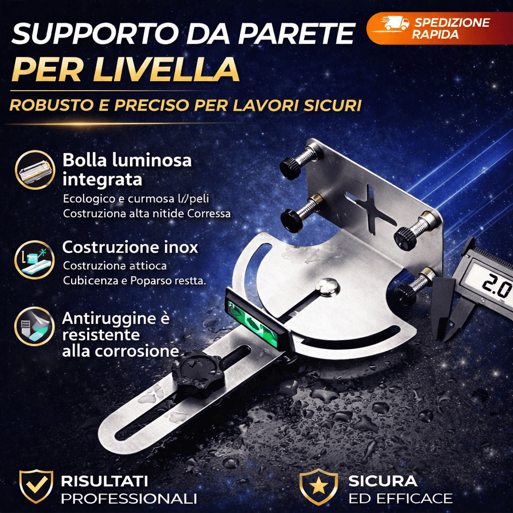 Supporto da parete per livella