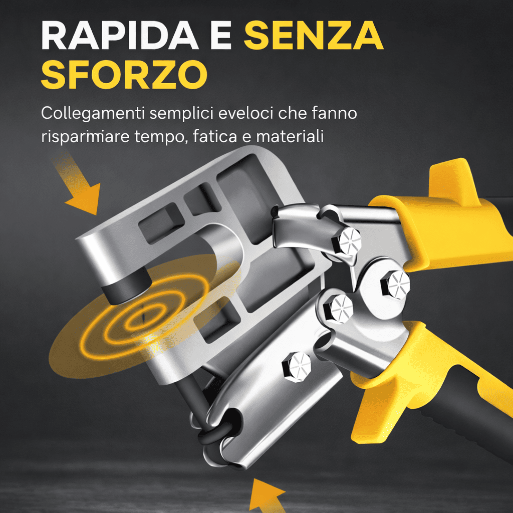 Pinza crimpatrice per montanti metallici