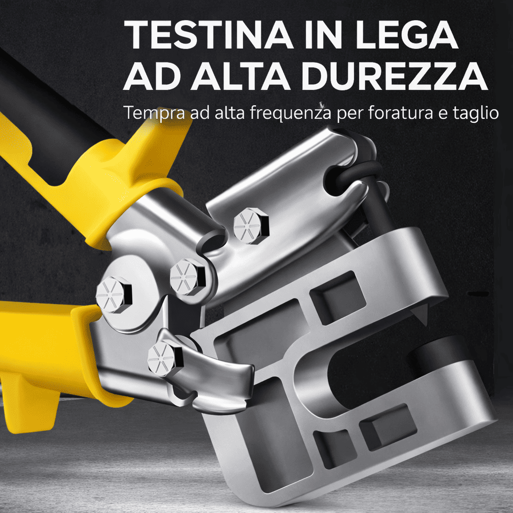 Pinza crimpatrice per montanti metallici