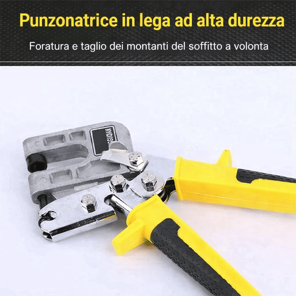 Pinza crimpatrice per montanti metallici