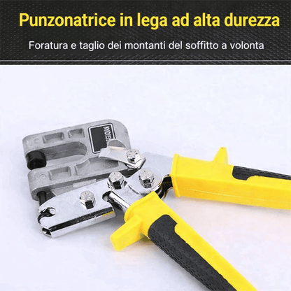 Pinza crimpatrice per montanti metallici