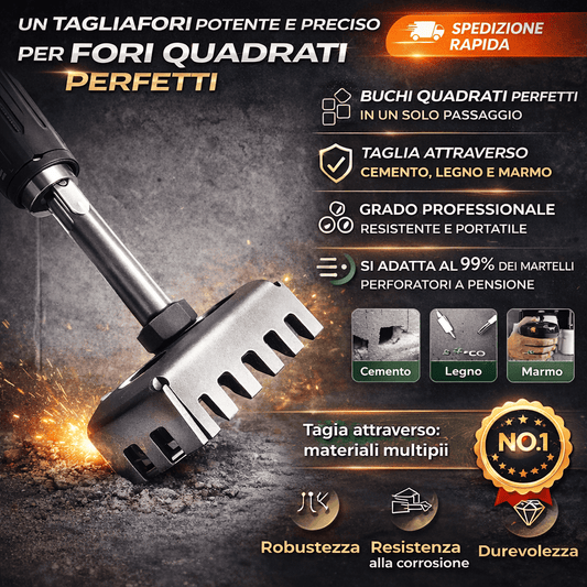 Tagliatore Creativo per Fori Quadrati