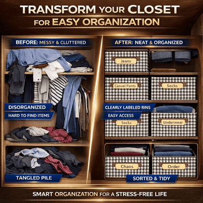 Organizzatore pieghevole per jeans da armadio