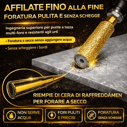 Sega a tazza brasata e punta di levigatura