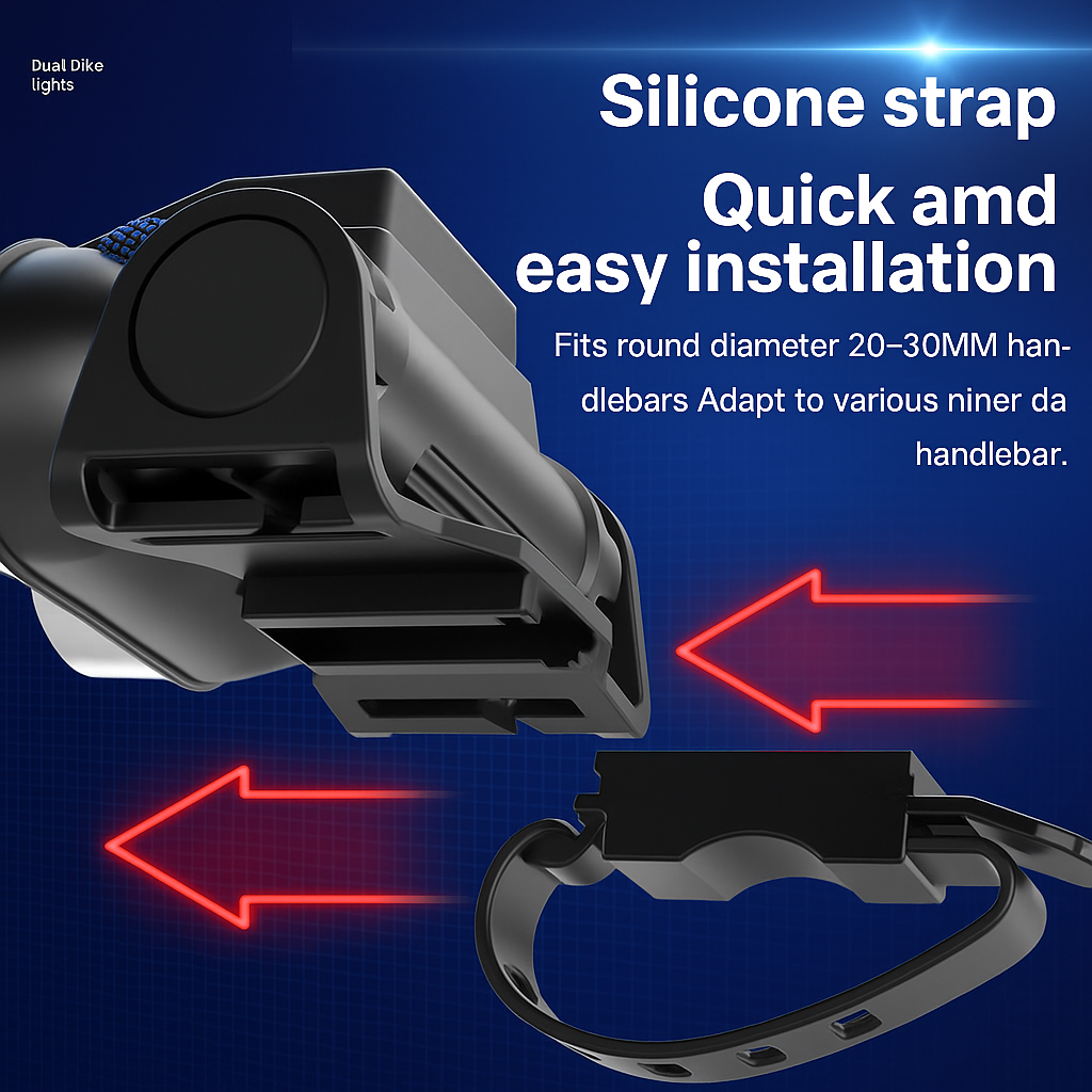 Torcia da Bicicletta Ricaricabile Super Luminosa