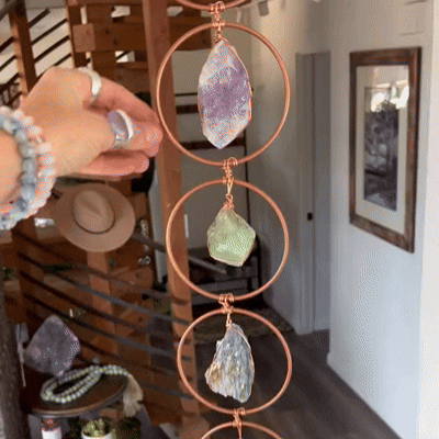 Decorazione da Parete con Cristalli dei Sette Chakra