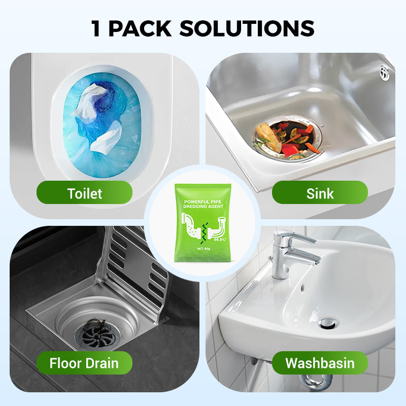 Potente Polvere per Dragaggio di Condotte – Set da 10 Pezzi