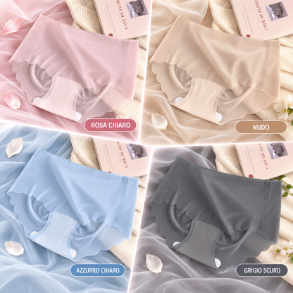 Set da 4 Slip in Seta Ghiaccio – 4 Colori Assortiti