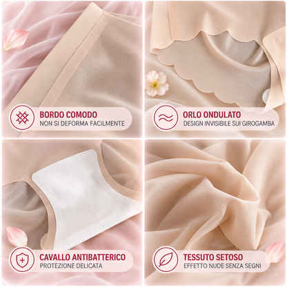 Set da 4 Slip in Seta Ghiaccio – 4 Colori Assortiti