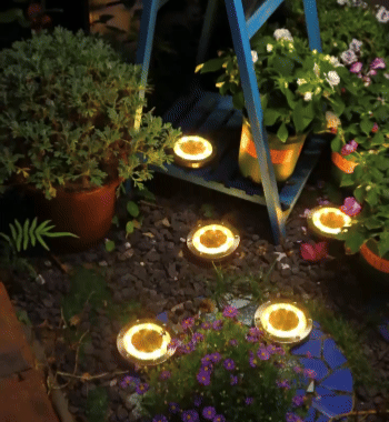 Faretti Solari da Giardino a LED Caldi da Interrare
