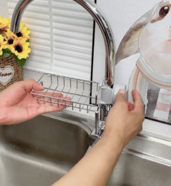 Portaoggetti da Rubinetto in Acciaio Inox per Lavandino e Doccia