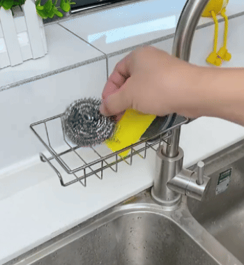 Portaoggetti da Rubinetto in Acciaio Inox per Lavandino e Doccia
