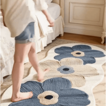 Tappeto Floreale Antiscivolo Effetto Cashmere