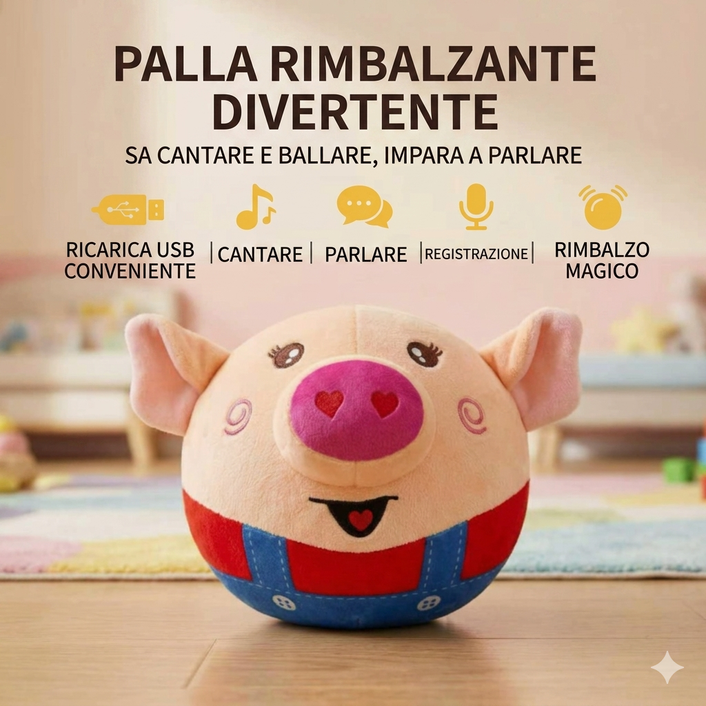 Peluche a forma di maialino che ripete la tua voce 🍼