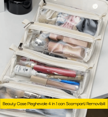 ✨ Beauty Case Pieghevole 4 in 1 con Scomparti Removibili